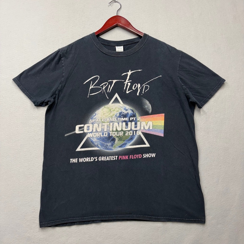Brit Floyd T Shirt Mens Large Black Continuum World Tour 2016 Graphic Rock Tee